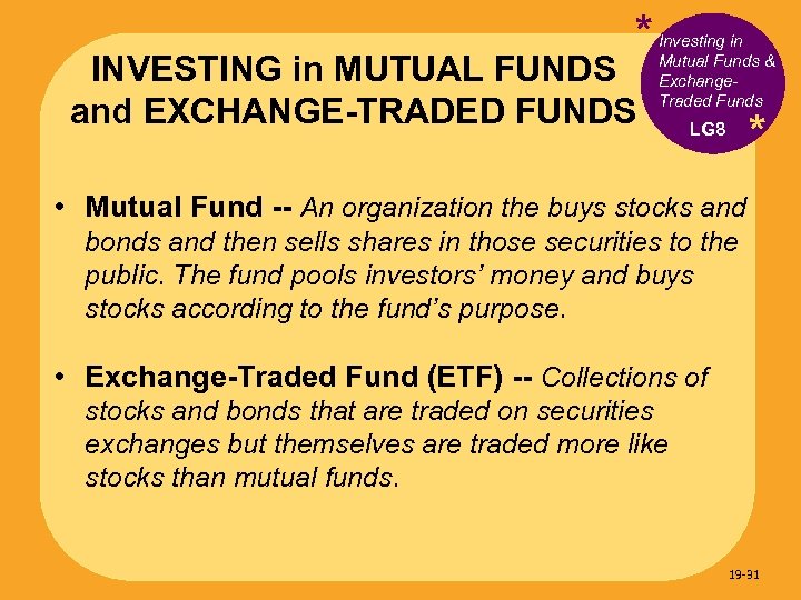 * INVESTING in MUTUAL FUNDS and EXCHANGE-TRADED FUNDS Investing in Mutual Funds & Exchange.