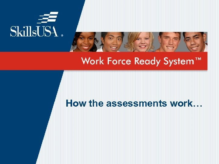 How the assessments work… 