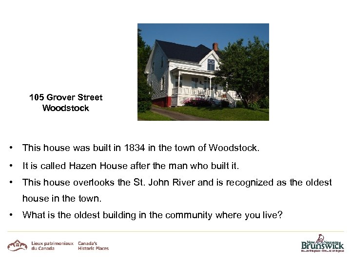 105 Grover Street Woodstock • This house was built in 1834 in the town