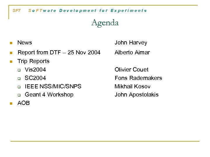 SFT S o F T w a r e D e v e l