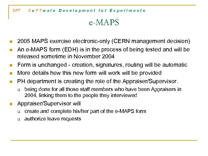 SFT S o F T w a r e D e v e l