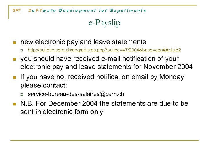 SFT S o F T w a r e D e v e l