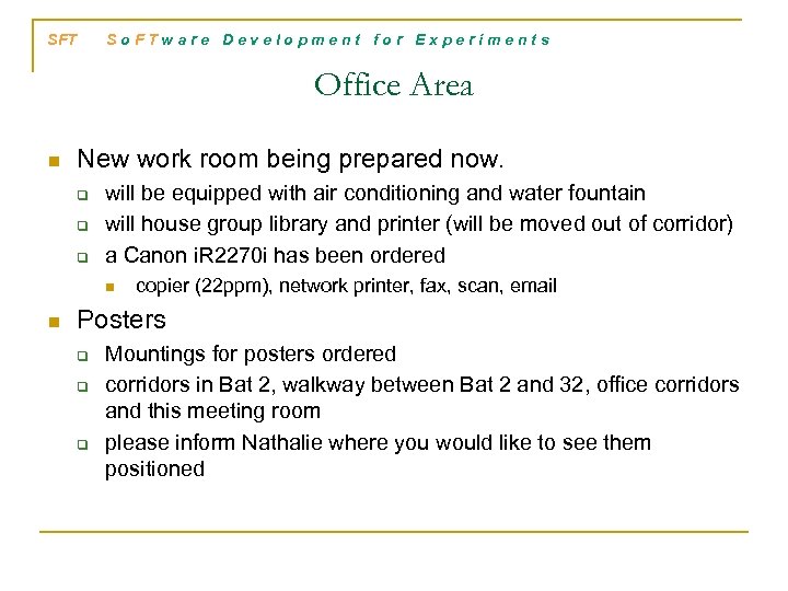 SFT S o F T w a r e D e v e l