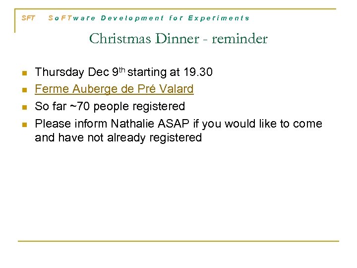 SFT S o F T w a r e D e v e l