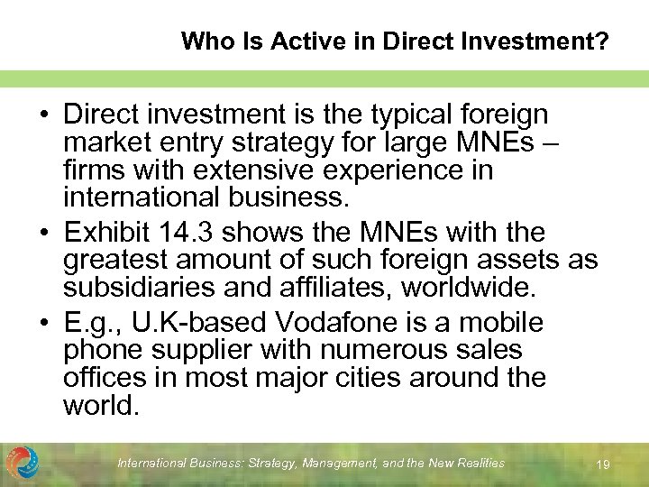 Chapter 14 Foreign Direct Investment And Collaborative Ventures