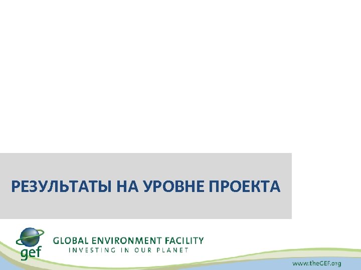 РЕЗУЛЬТАТЫ НА УРОВНЕ ПРОЕКТА 