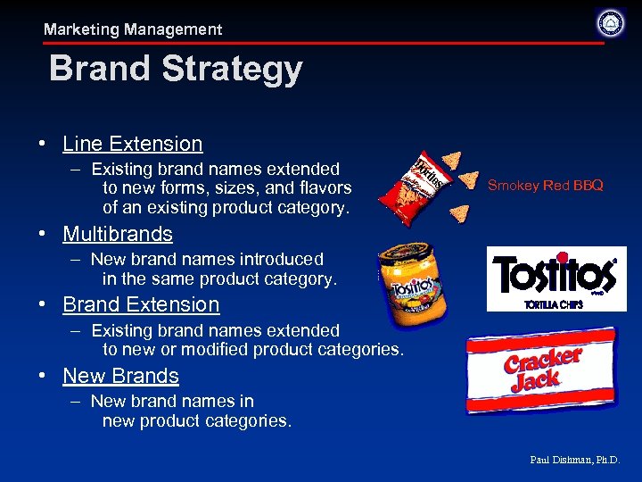 Marketing Management Brand Strategy • Line Extension – Existing brand names extended to new