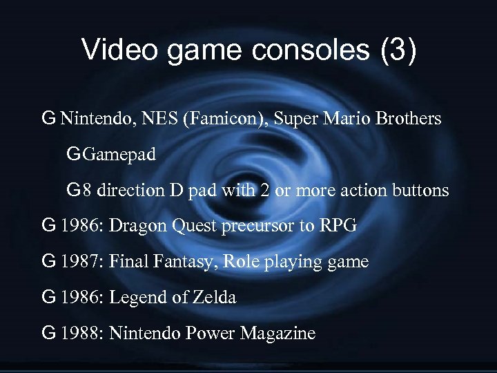 Video game consoles (3) G Nintendo, NES (Famicon), Super Mario Brothers G Gamepad G