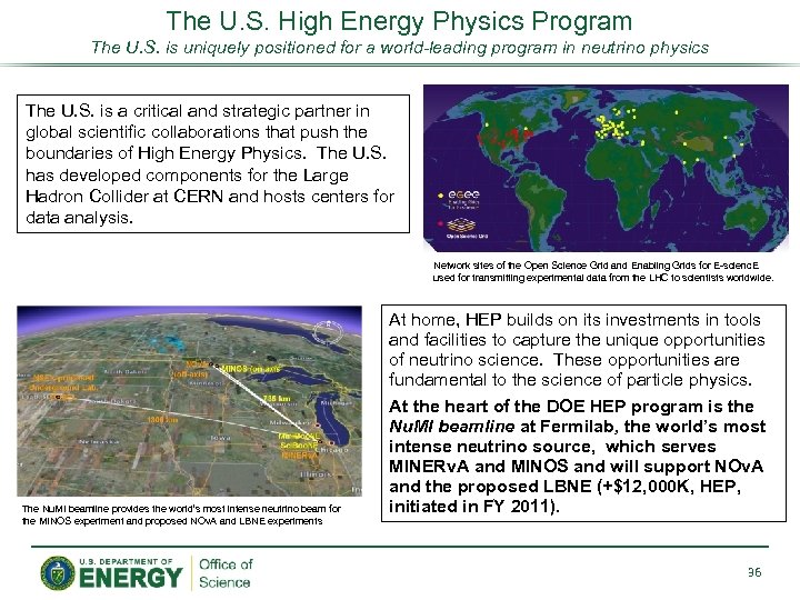 The U. S. High Energy Physics Program The U. S. is uniquely positioned for