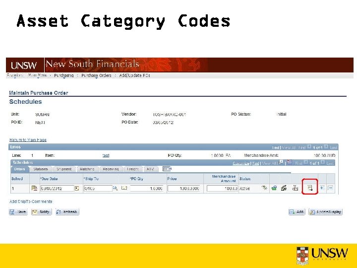 Asset Category Codes 