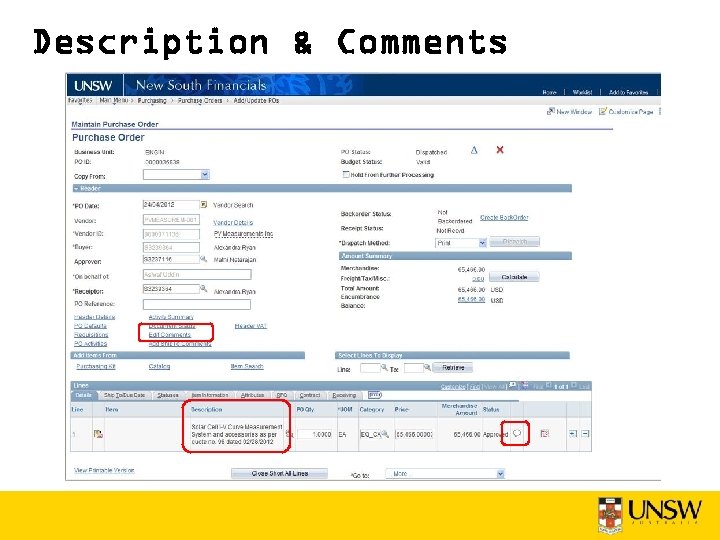 Description & Comments 