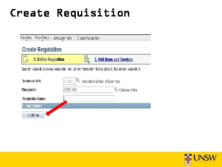 Create Requisition 
