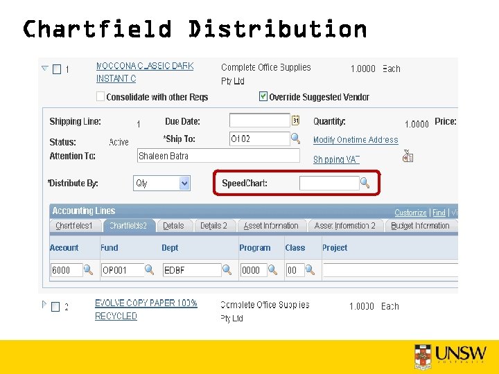 Chartfield Distribution 