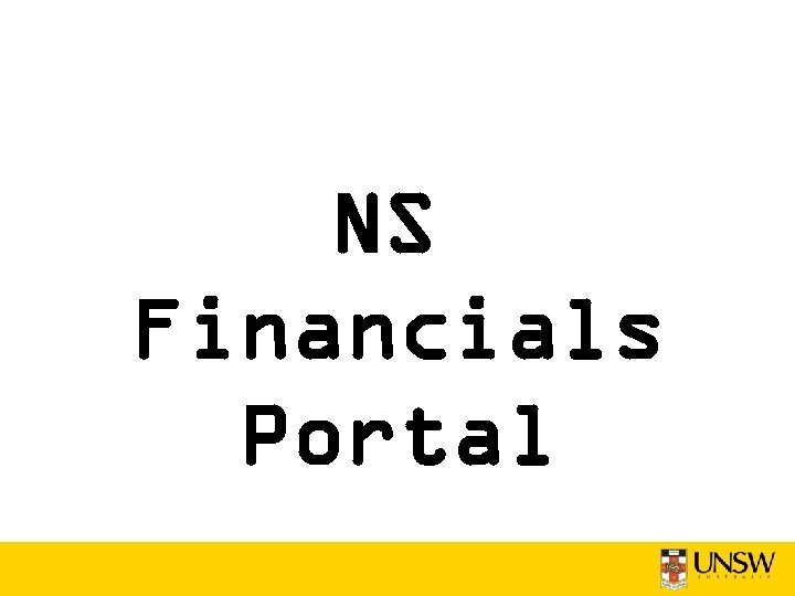 NS Financials Portal 