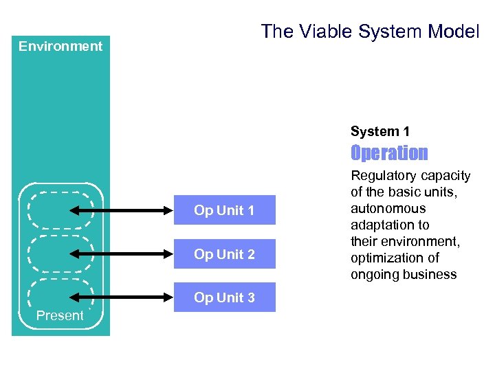 The Viable System Model Environment System 1 Operation Op Unit 1 Op Unit 2