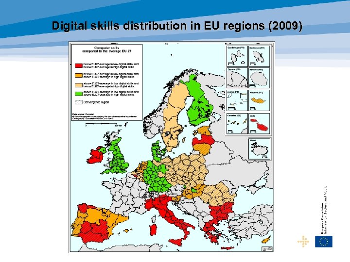 Digital skills distribution in EU regions (2009) 