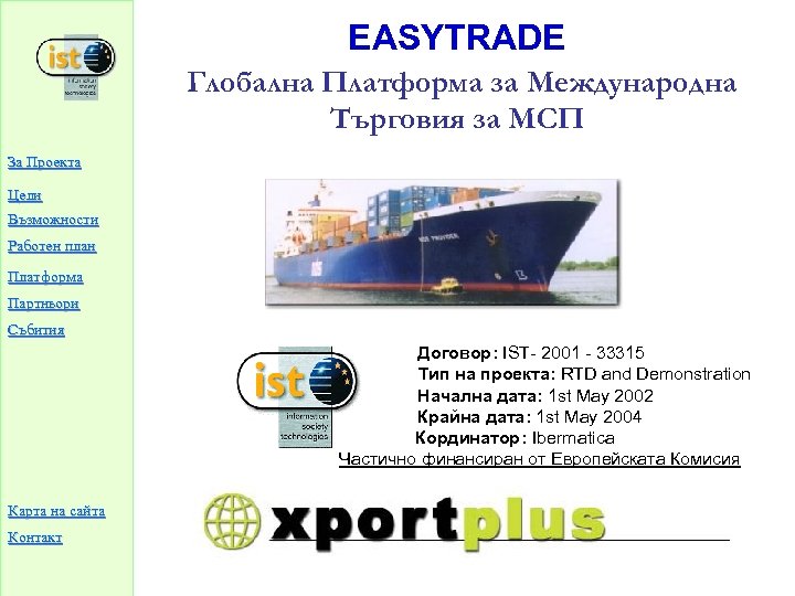 EASYTRADE Глобална Платформа за Международна Търговия за МСП За Проекта Цели Възможности Работен план