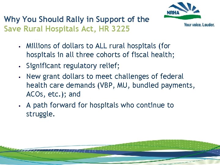 Why You Should Rally in Support of the Save Rural Hospitals Act, HR 3225