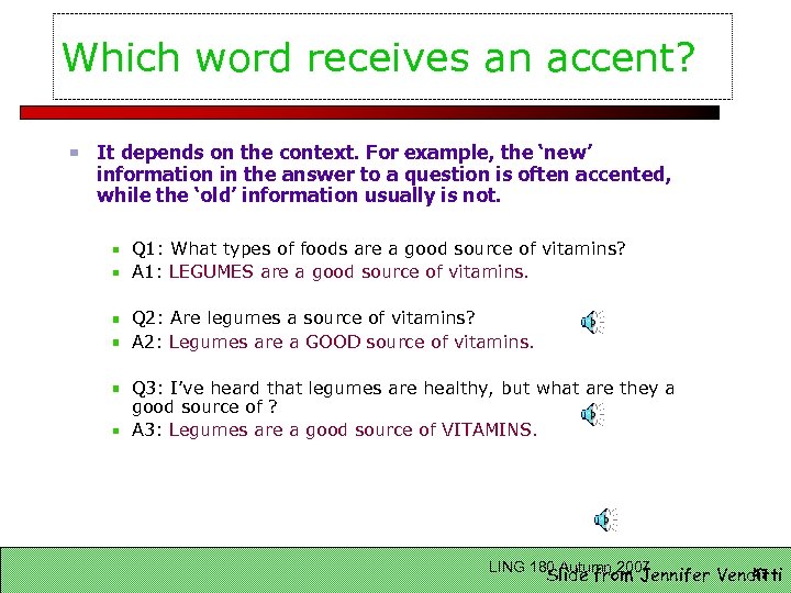 Which word receives an accent? It depends on the context. For example, the ‘new’