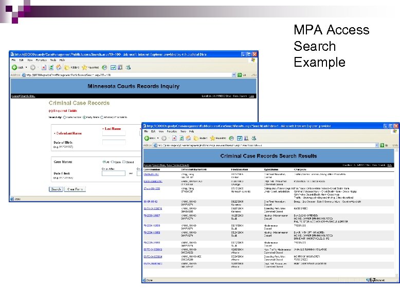 MPA Access Search Example 17 