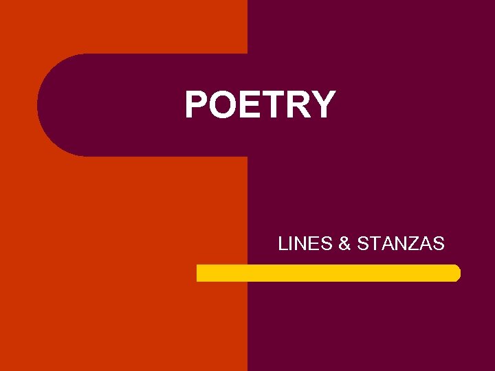 POETRY LINES & STANZAS 