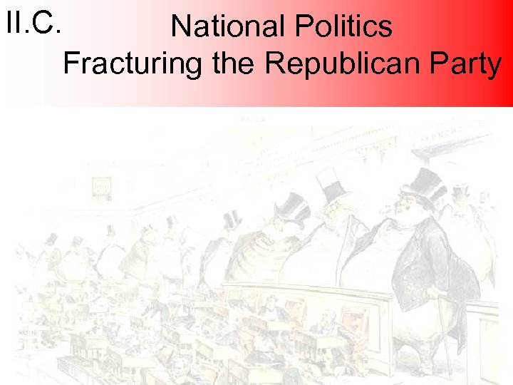 II. C. National Politics Fracturing the Republican Party 