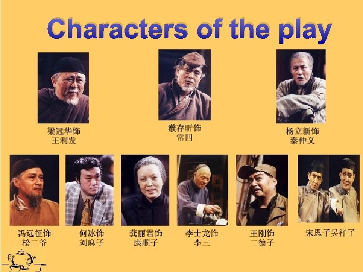 Characters of the play 