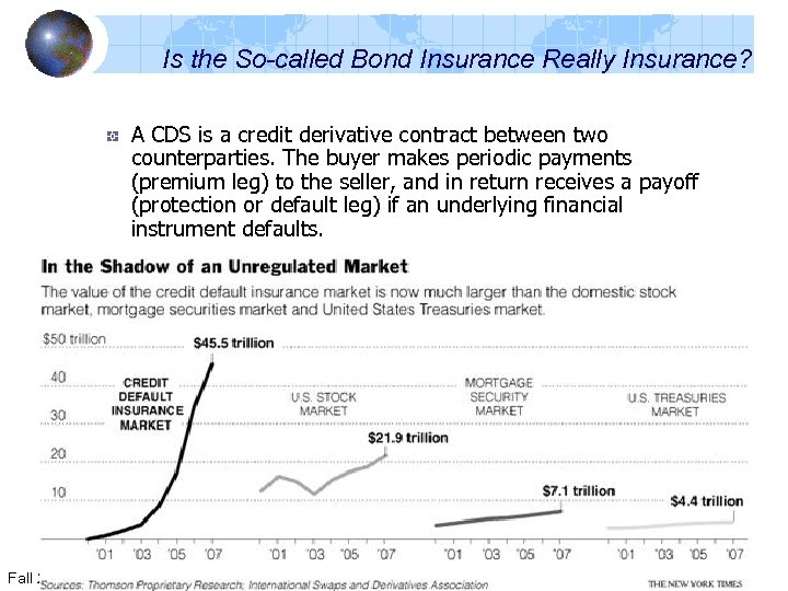Is the So-called Bond Insurance Really Insurance? A CDS is a credit derivative contract