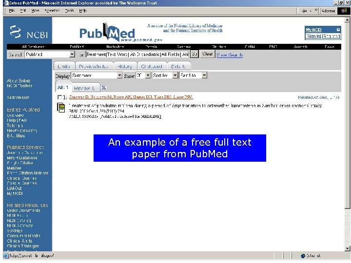 An example of a free full text paper from Pub. Med 