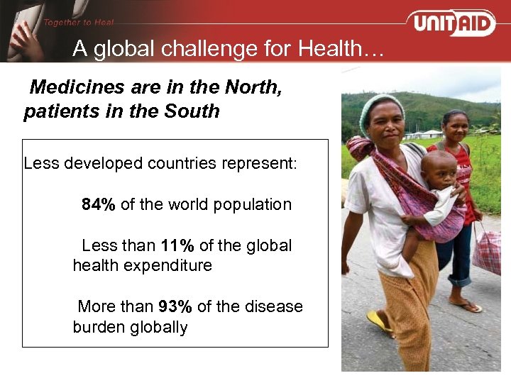 A global challenge for Health… Medicines are in the North, patients in the South