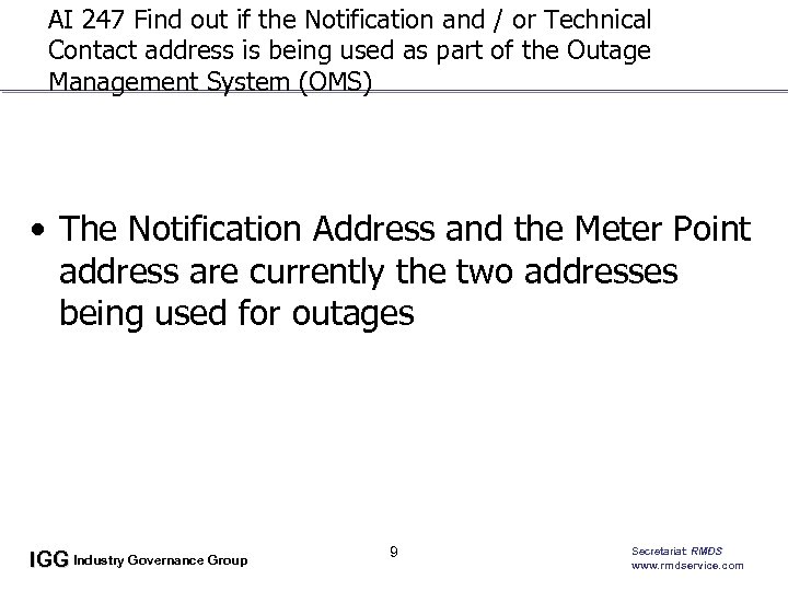 AI 247 Find out if the Notification and / or Technical Contact address is