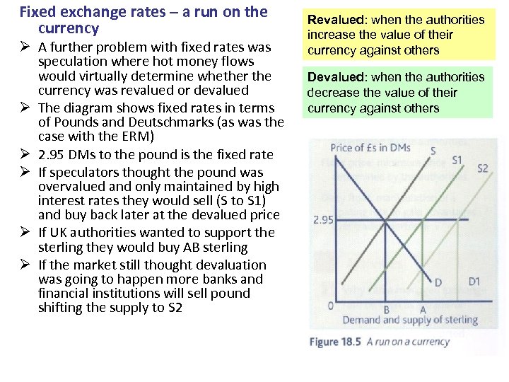 Fixed exchange rates – a run on the currency Ø A further problem with