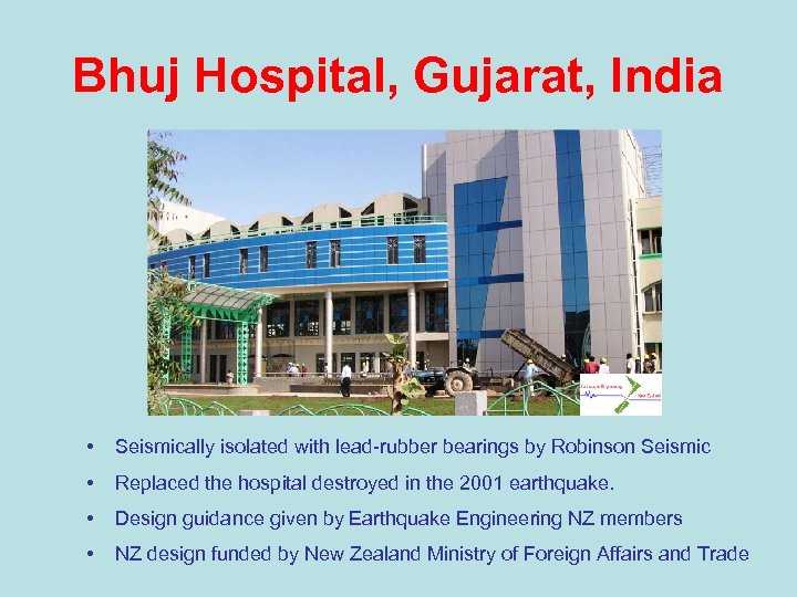 Bhuj Hospital, Gujarat, India • Seismically isolated with lead-rubber bearings by Robinson Seismic •