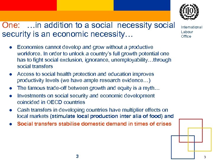 One: …in addition to a social necessity social security is an economic necessity… l