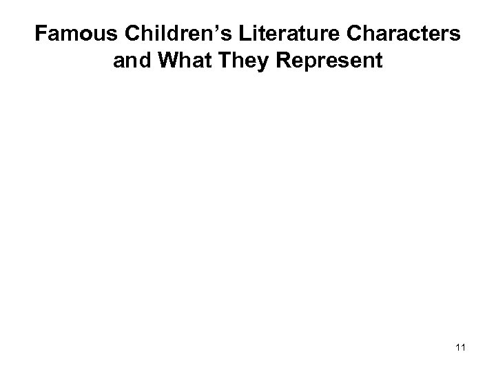 Famous Children’s Literature Characters and What They Represent 11 