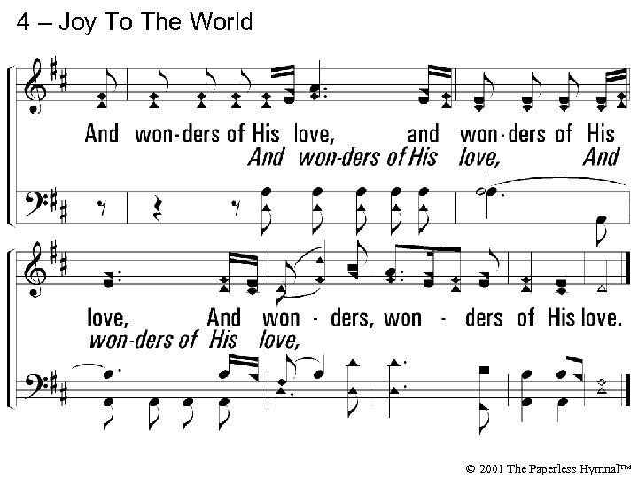 4 – Joy To The World © 2001 The Paperless Hymnal™ 