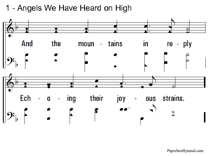 1 - Angels We Have Heard on High Paperless. Hymnal. com 