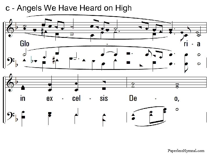 c - Angels We Have Heard on High Gloria in excelsis Deo, Gloria in