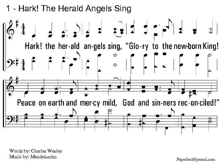 1 - Hark! The Herald Angels Sing 1. Hark! the herald an-gels sing, "Glory