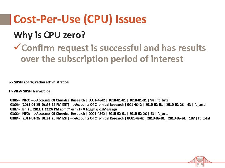 Cost-Per-Use (CPU) Issues Why is CPU zero? üConfirm request is successful and has results