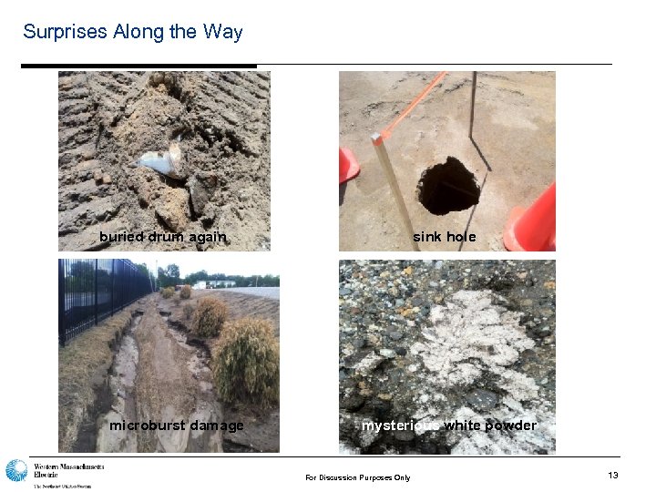 Surprises Along the Way buried drum again microburst damage sink hole mysterious white powder