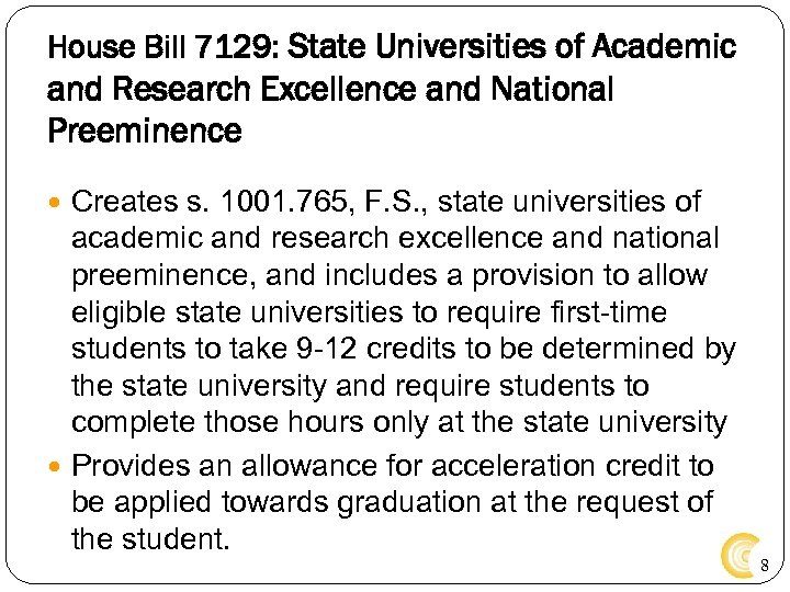 House Bill 7129: State Universities of Academic and Research Excellence and National Preeminence Creates