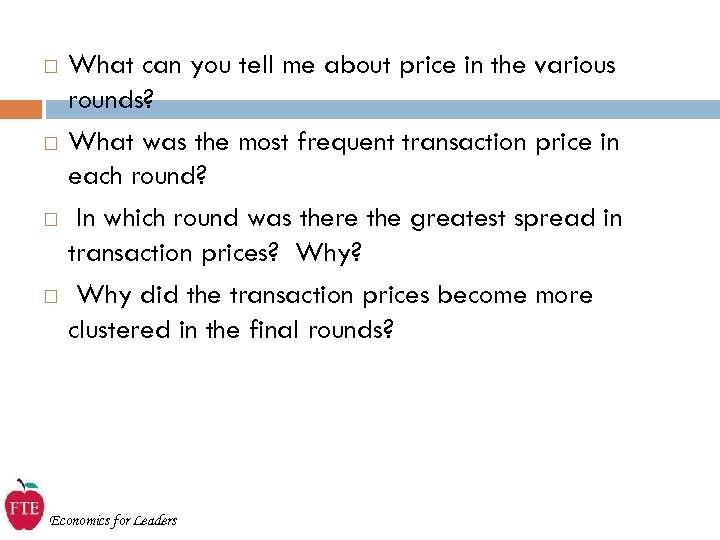  What can you tell me about price in the various rounds? What was