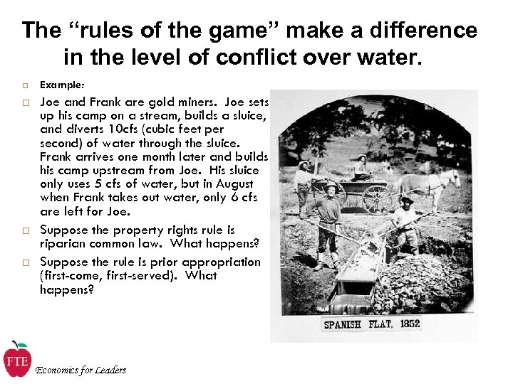 The “rules of the game” make a difference in the level of conflict over