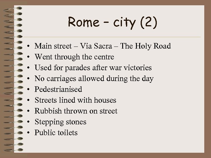 Rome – city (2) • • • Main street – Via Sacra – The