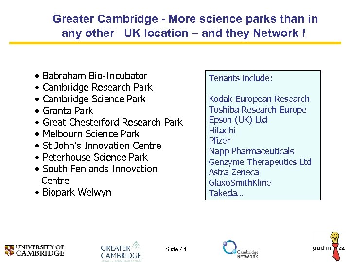 Greater Cambridge - More science parks than in any other UK location – and