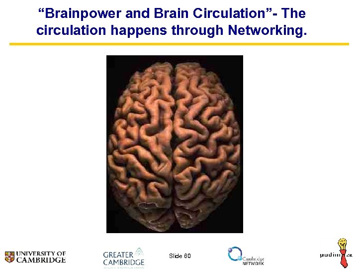 “Brainpower and Brain Circulation”- The circulation happens through Networking. Slide 60 
