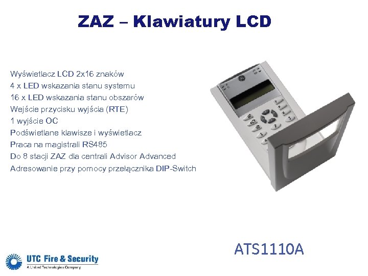 ZAZ – Klawiatury LCD Wyświetlacz LCD 2 x 16 znaków 4 x LED wskazania