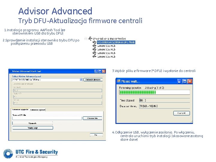 Advisor Advanced Tryb DFU-Aktualizacja firmware centrali 1. Instalacja programu AAFlash Tool (ze sterownikiem USB