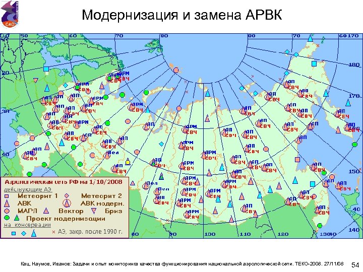 Модернизация и замена АРВК Кац, Наумов, Иванов: Задачи и опыт мониторинга качества функционирования национальной